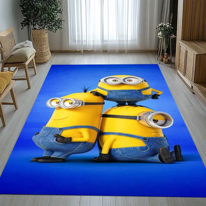 Funny Cute M-Minions Cartoon Soft Non-Slip Large Area Rug for Living Room,Bedroom Playroom Carpet Mat for Sofa,Home Decor Gift