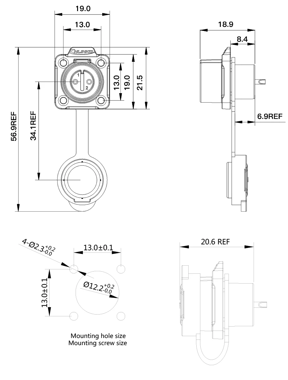 CNLINKO LP12 Elektrischer Steckverbinder IP68 Wasserdicht 3A~5A Buchse und Stecker für Industrielle LED-Beleuchtung & Audio-Geräte – Detail 16