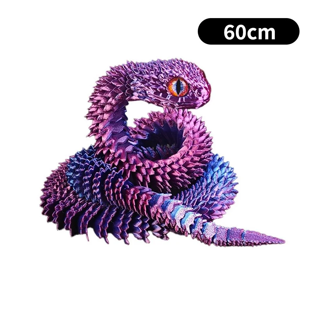 New PLA 3D Printed Snake Movable Joint Articulated Structure Snake Fidget Articulated Snake Kids Play