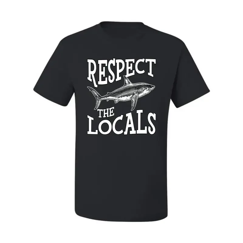 Respektieren Sie die Einheimischen, retten Sie unsere Ozeane, Hai-Tiere, Herren-T-Shirt