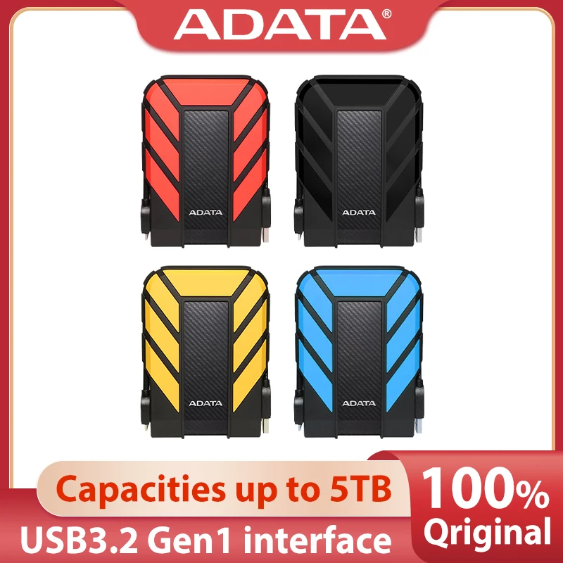 

ADATA HDD 710PRO USB3.2/GEN1 Трехстойкий съемный жесткий диск с защитой от воды, пыли и ударов, для фотосъемки на открытом воздухе, синий цвет