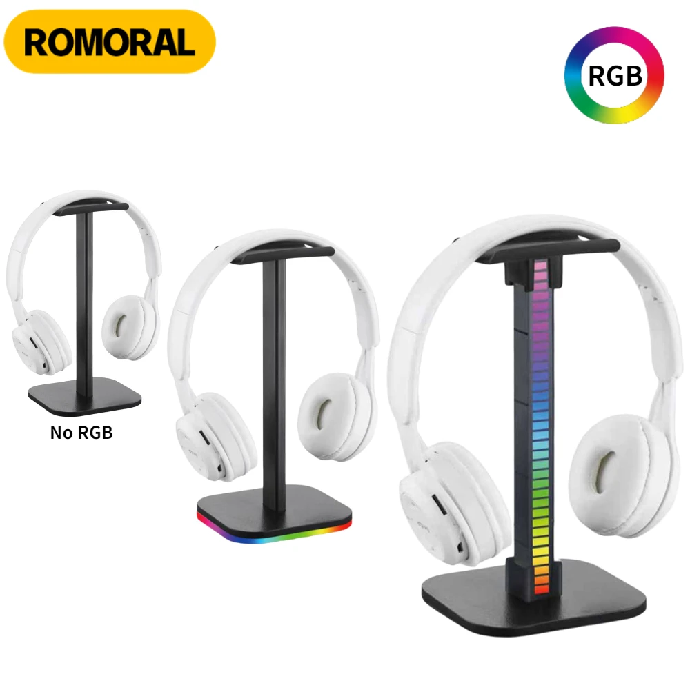 

RGB Headset Stand With LED Base/USB Pickup Light Computer Desktop Headphone Display Holder PC Gaming Accessories