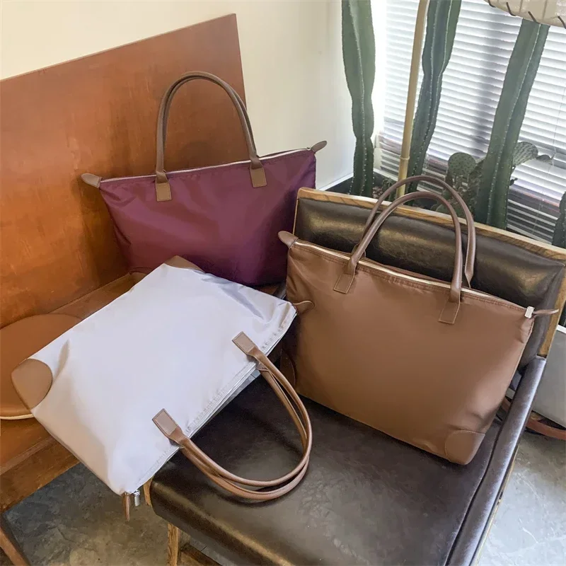 Bolso de viaje Oxford de gran capacidad para mujer, bolsa de diseño Simple con cremallera sólida, gran oferta, 2024