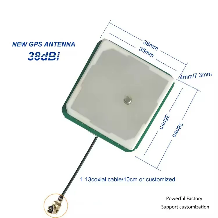 

GPS GLONASS керамическая патч-антенна 38dBi 1575,42 МГц активный IPEX 35*35 мм 1 шт.