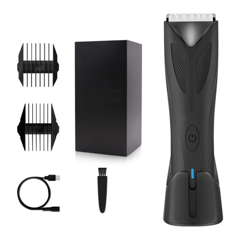 

1Set Rechargeable Electric Hair Clipper Beard Trimmer Hair Cutting Machine Black Electric Shaver Groin Body Hair Shaving