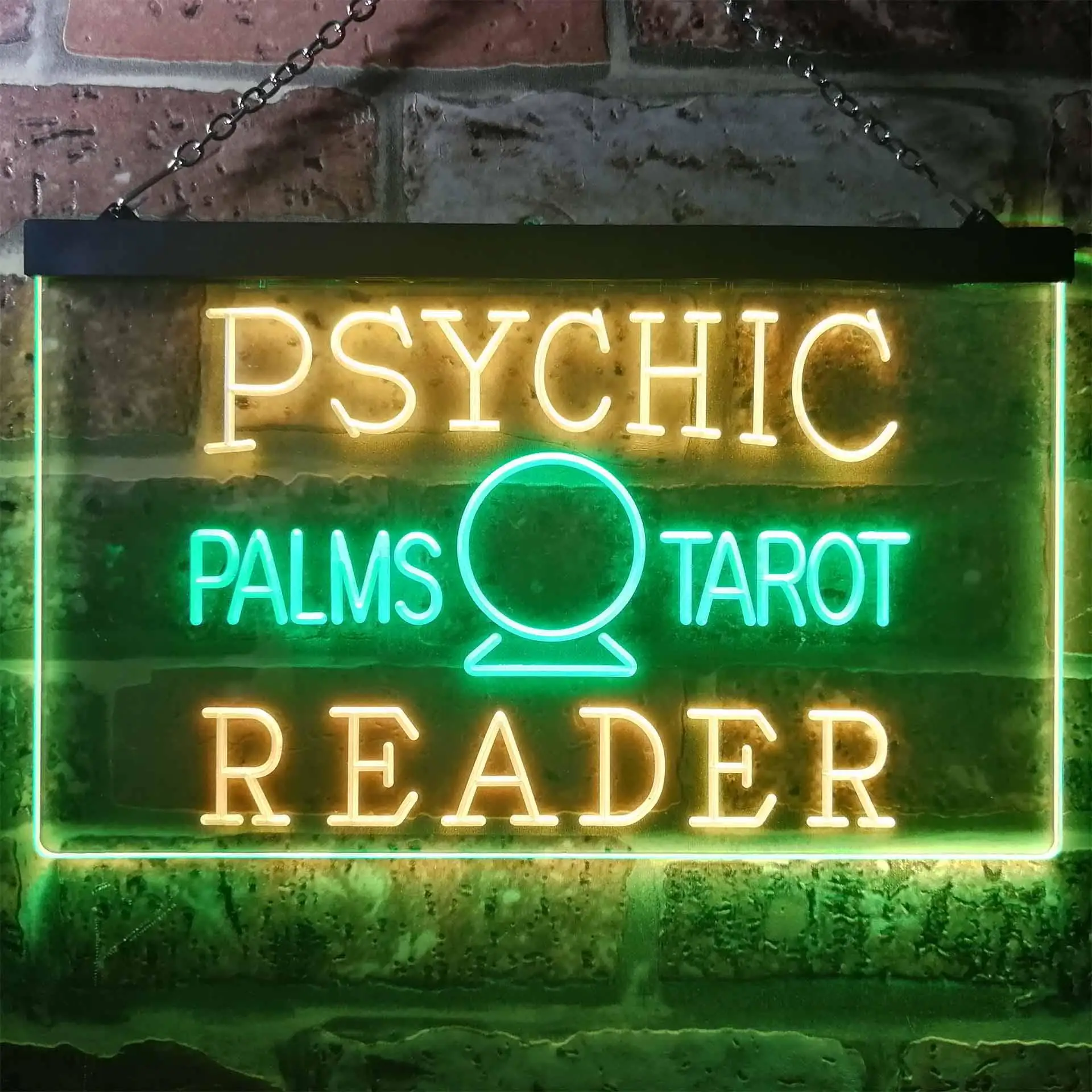 Psychic Palms Tarot Reader Dual Color Led Neon Sign st6-i3250
