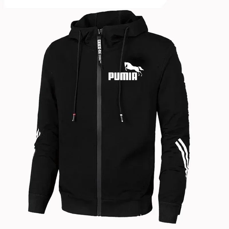 Fato de treino masculino, moletom com capuz, moletom casual estampado esportivo, roupa de corrida, outono, inverno, 2 peças