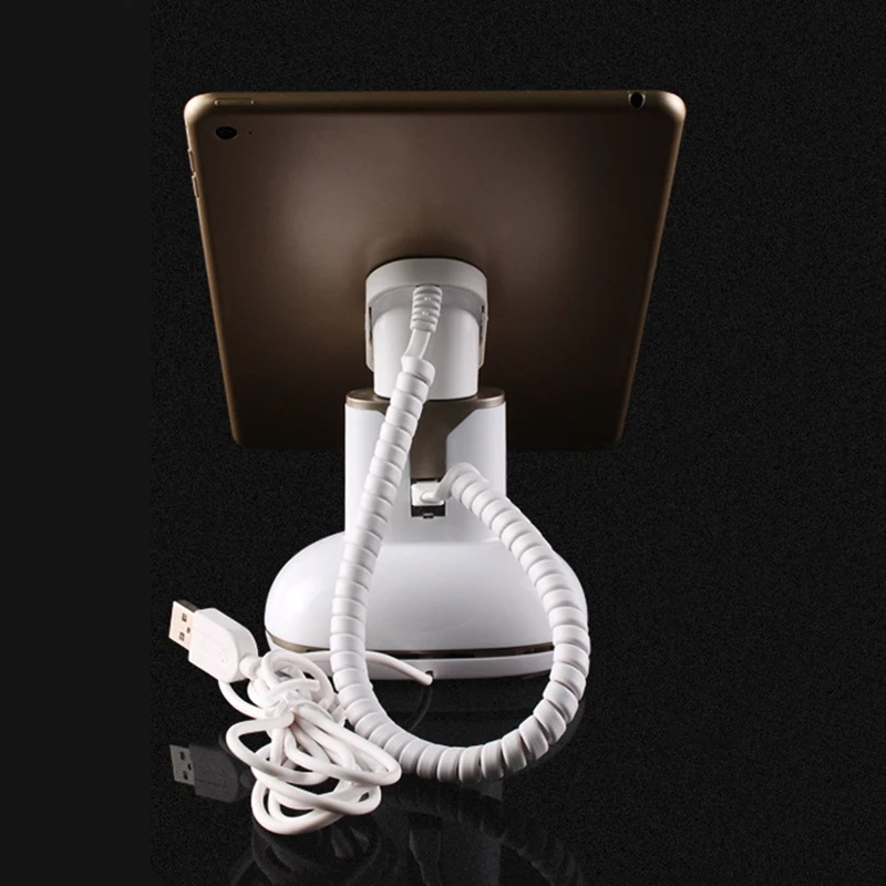 Soporte de exhibición antirrobo para tableta, soporte de alarma para teléfono móvil, soporte recargable para teléfono celular y tableta para Iphone Ipad (enchufe europeo)