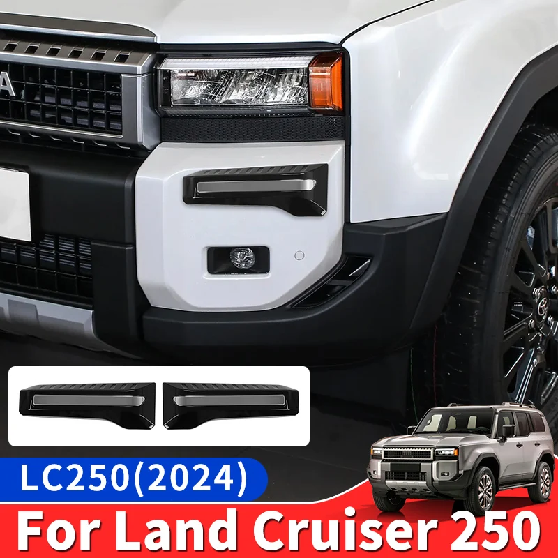 

For Toyota Land Cruiser 250 2024 1958 Prado LC250 First Edition Fog lamp upper Decoration panels,Exterior Upgraded Accessories