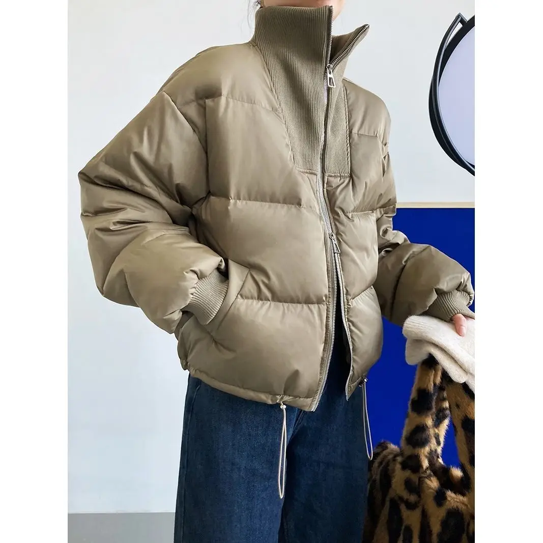 Stand-up Collar Cotton-padded Jacket Women's Autumn and Winter Cotton-padded Jacket Jacket Design Thin Bread and Clothing