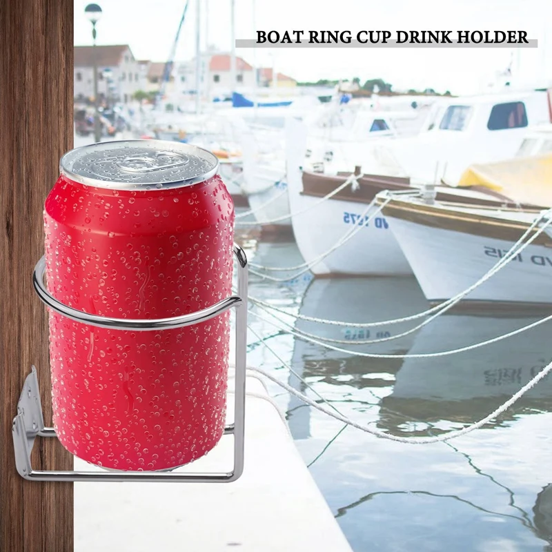 12Pcs Stainless Steel Boat Ring Cup Drink Holder Universal Drinks Holders For Marine Yacht Truck RV Car