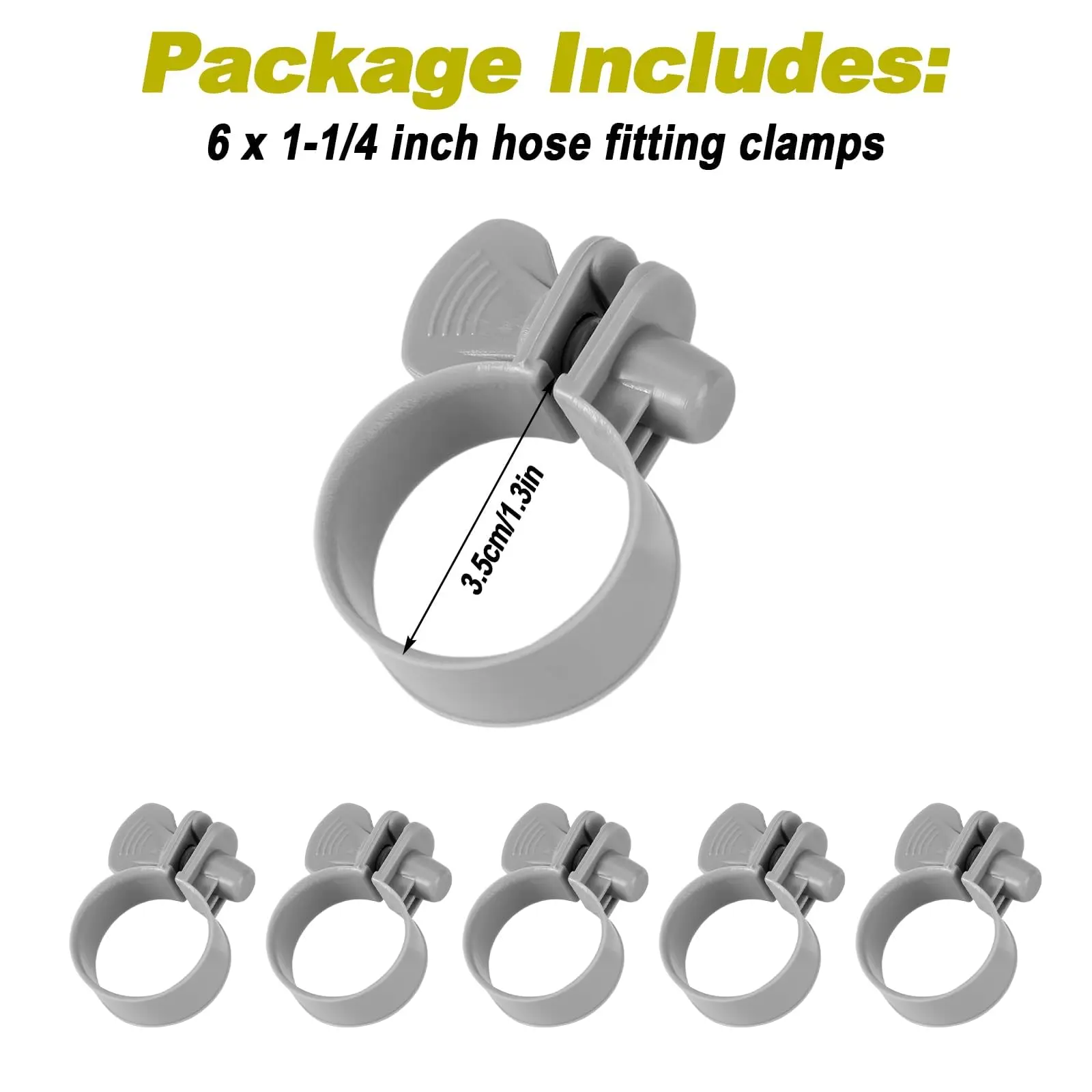 Plastic Hose Clamp, Adjustable Plastic Hose, Leak-Proof Fixture, Used for Fixing Pool Connections and Connecting Pool equipment