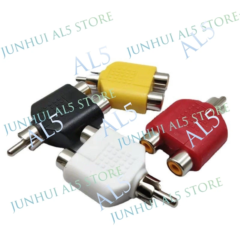 1/4pcs RCA Y Splitter Connector 1 Male to 2 Female Adapter AV Jack RCA Plug To Double Cable Audio Video Plug Converter for CCTV