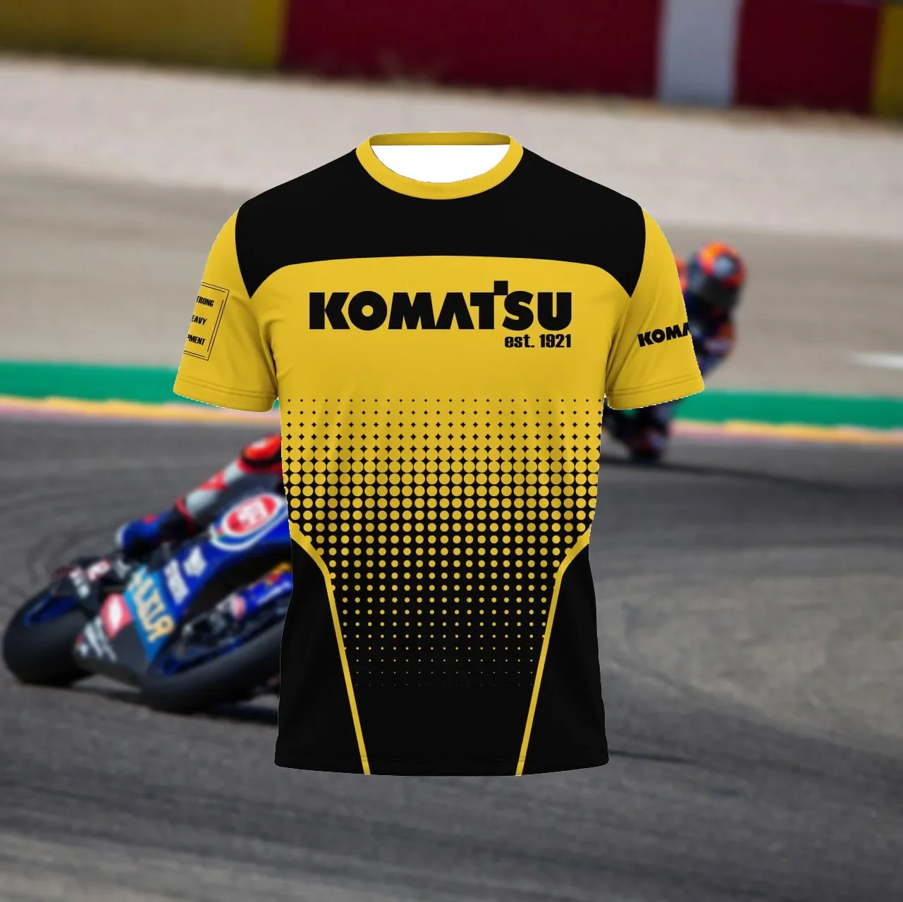 

2025 Men's Children's New Quick-drying T-shirt KOMATSU Printed Comfortable Casual Breathable Sweat-absorbing Locomotive Top