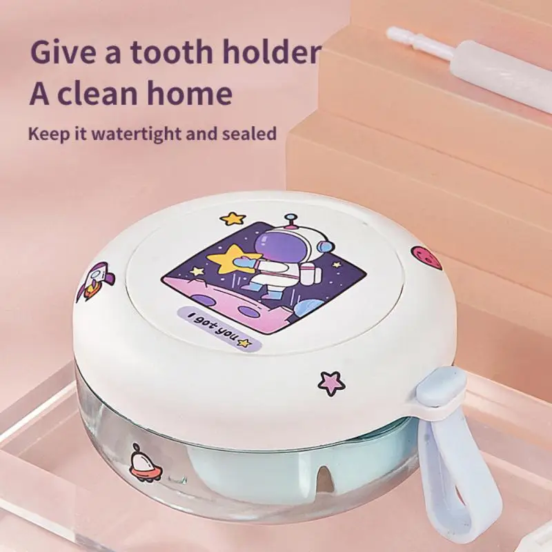 False Tooth Storage Case Water-tight Soaking Invisible Teeth Portable Belt Case Orthodontic Retainer Braces Storage Box