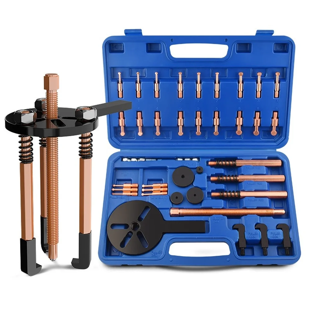33Pcs Bearing Puller Set Inner Outer Hole Removal Tool Kit Hardened Alloy Steel For Automobile Repair Tool Kit