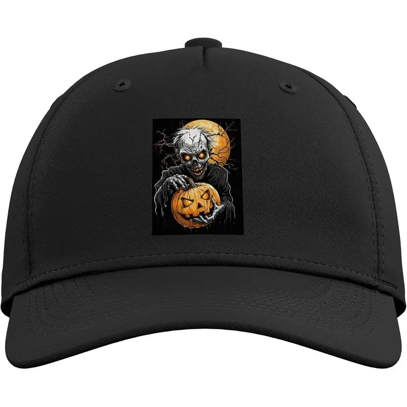 Zombie Pumpkin Halloween Creepy Scary Halloween Zombie Adjustable Baseball Hat