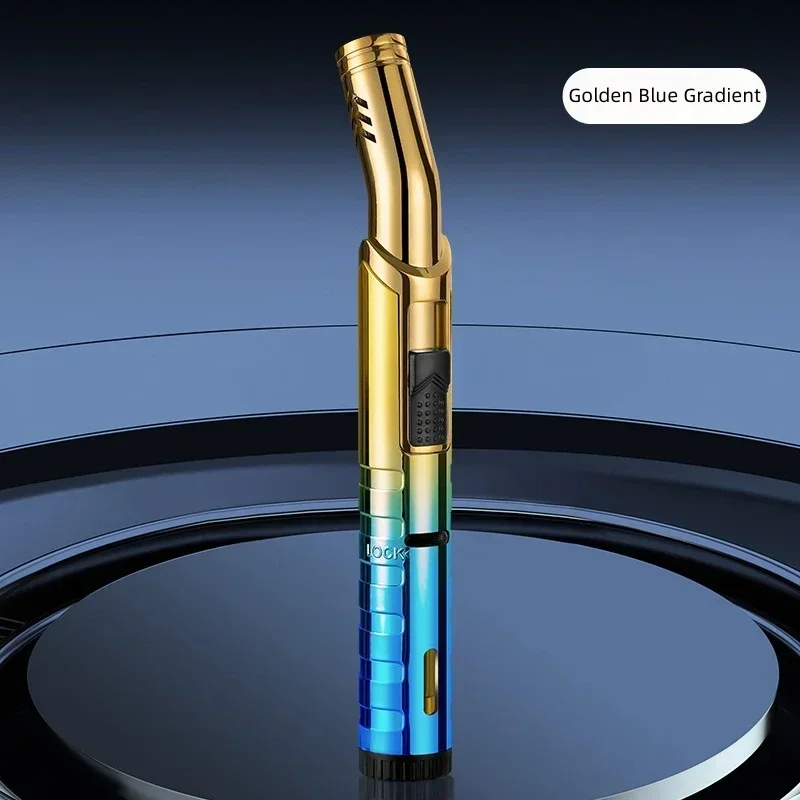 Windproof Butane Gas Lighter Turbo Torch Blue Strong Flame Jet Metal Lighter Cigar Kitchen BBQ Welding Jewelry Tools 2024