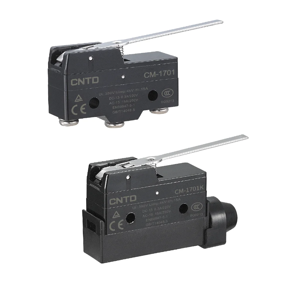 CNTD CM-1701 CM-1701K CM-1701N Micro Switch Limit Switch Travel Switch Self-Resetting Long Lever Snap Action Electrical Control