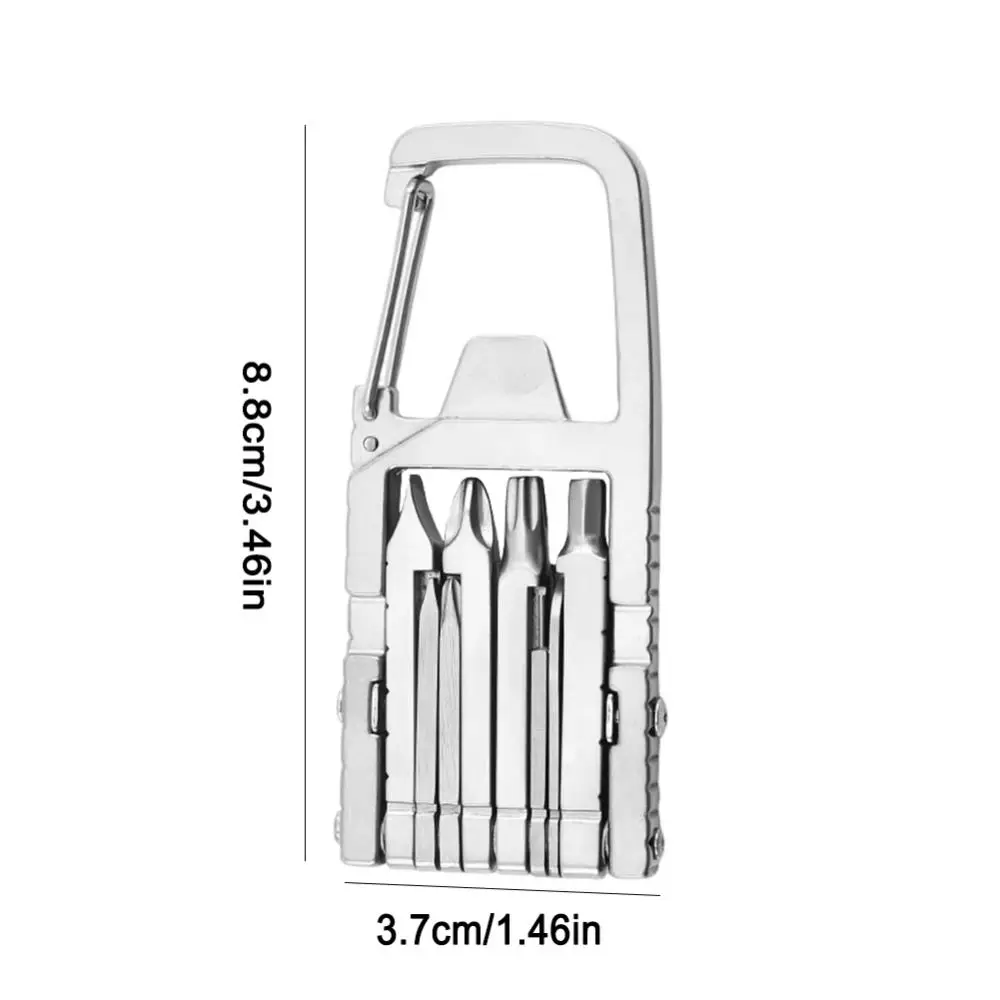 10 في 1 10 في 1 المفاتيح متعددة المهام فتاحة الزجاجات وجع الفولاذ المقاوم للصدأ أداة خارجية صغيرة محمولة أداة الجيب المحمولة #6