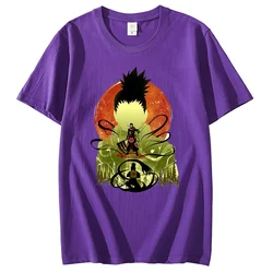 Anime Naruto T-shirt Shikamaru Printed Men's and Women's T-shirt Leisure Sports Street Student Couple T-shirt