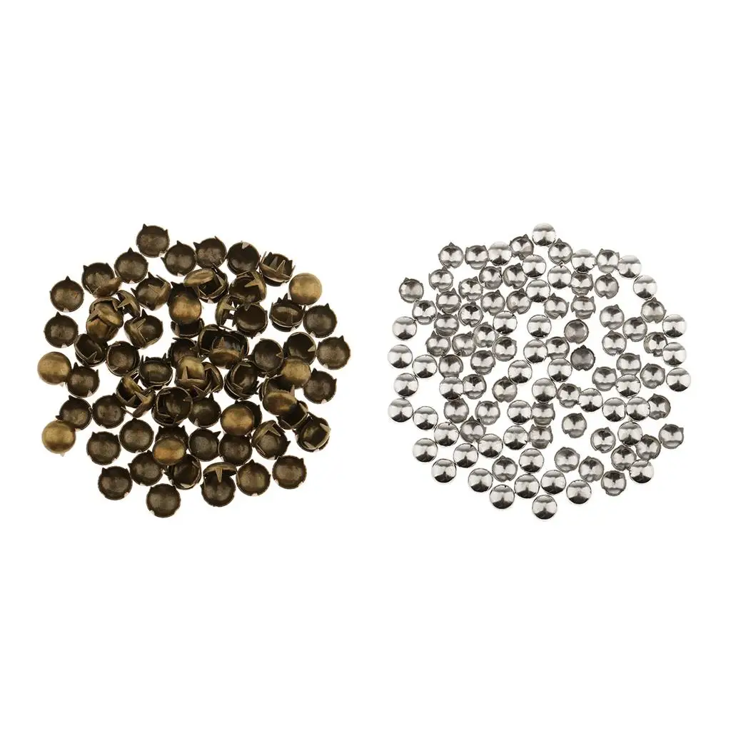 Dome Rivet Spike Studs Copper Material Bag Shoes Craft 100pcs Leather Spots Beads for DIY Jeans Decor