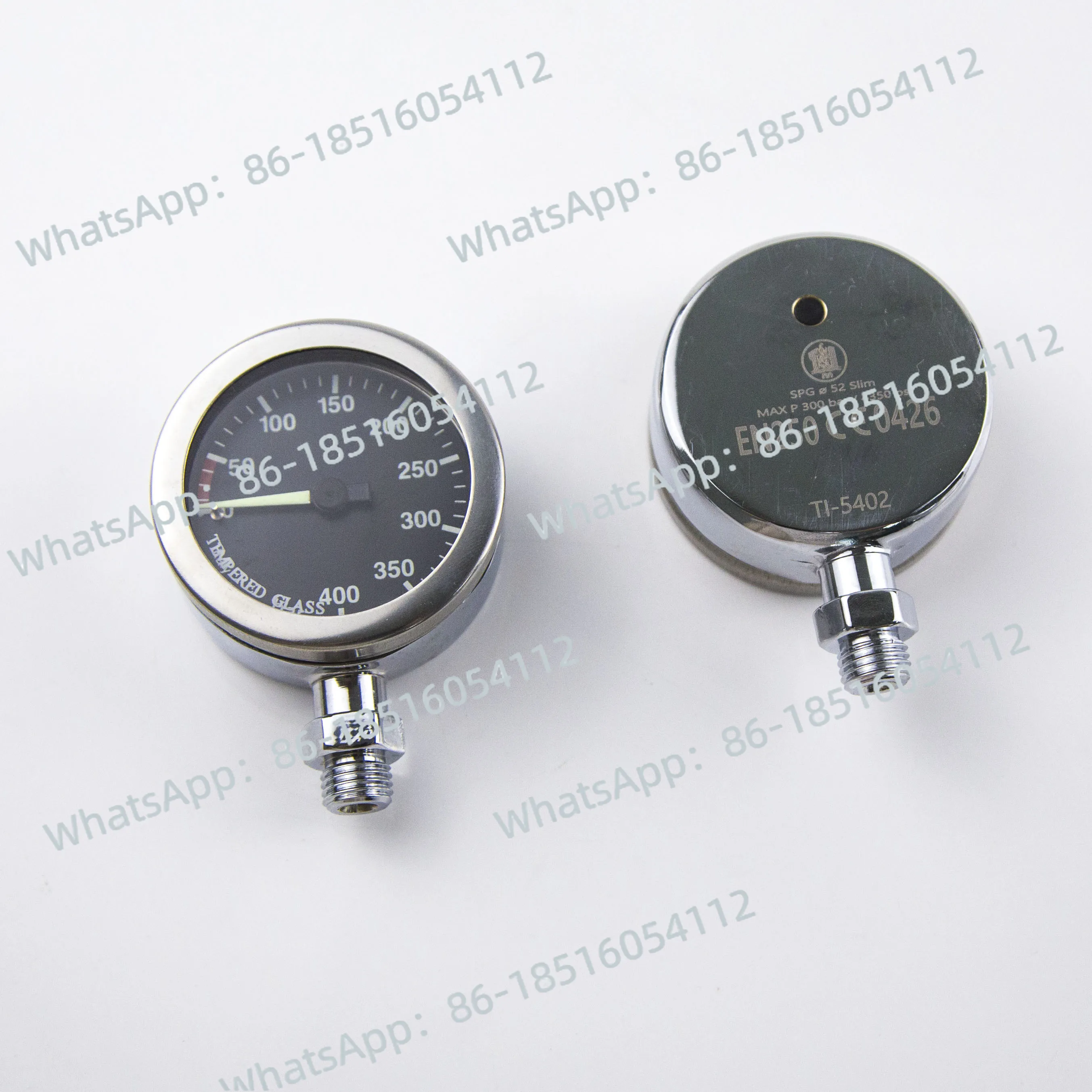 Italian 52mm tempered glass diving pressure gauge SPG hippo diving