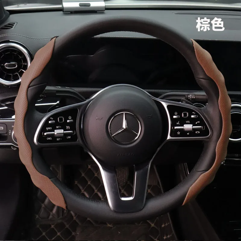 For Mercedes Benz GLE300 GLE320 GLE400 GLS320 GLS350 GLS400 Car Steering Wheels Faux Leather Ultra-thin Anti Slip Car Handles