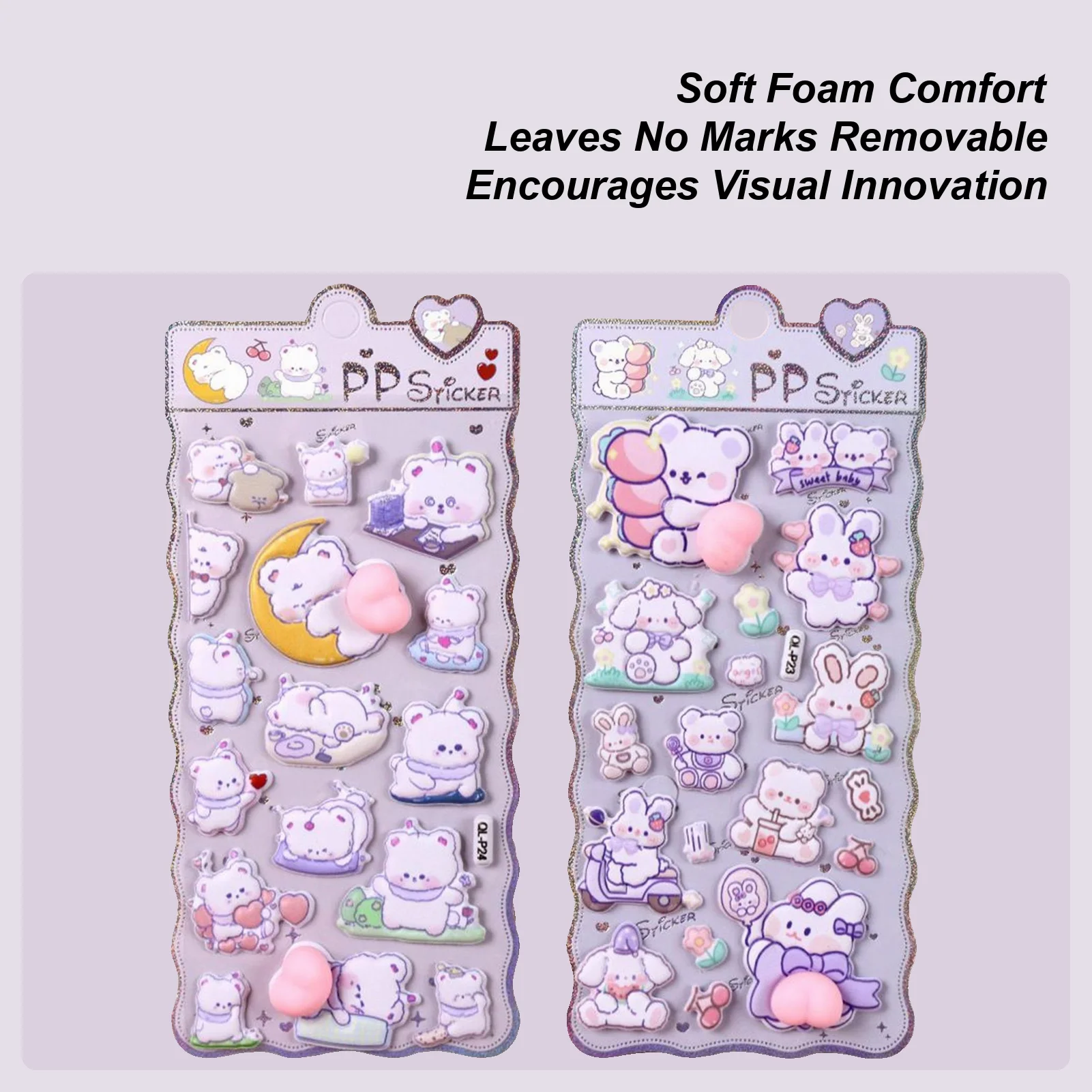 

Милые 3D объемные наклейки, забавные мультяшные стикеры для скрапбукинга, декор, милые животные, антистрессовые пузырьковые наклейки для поделок и блокнотов