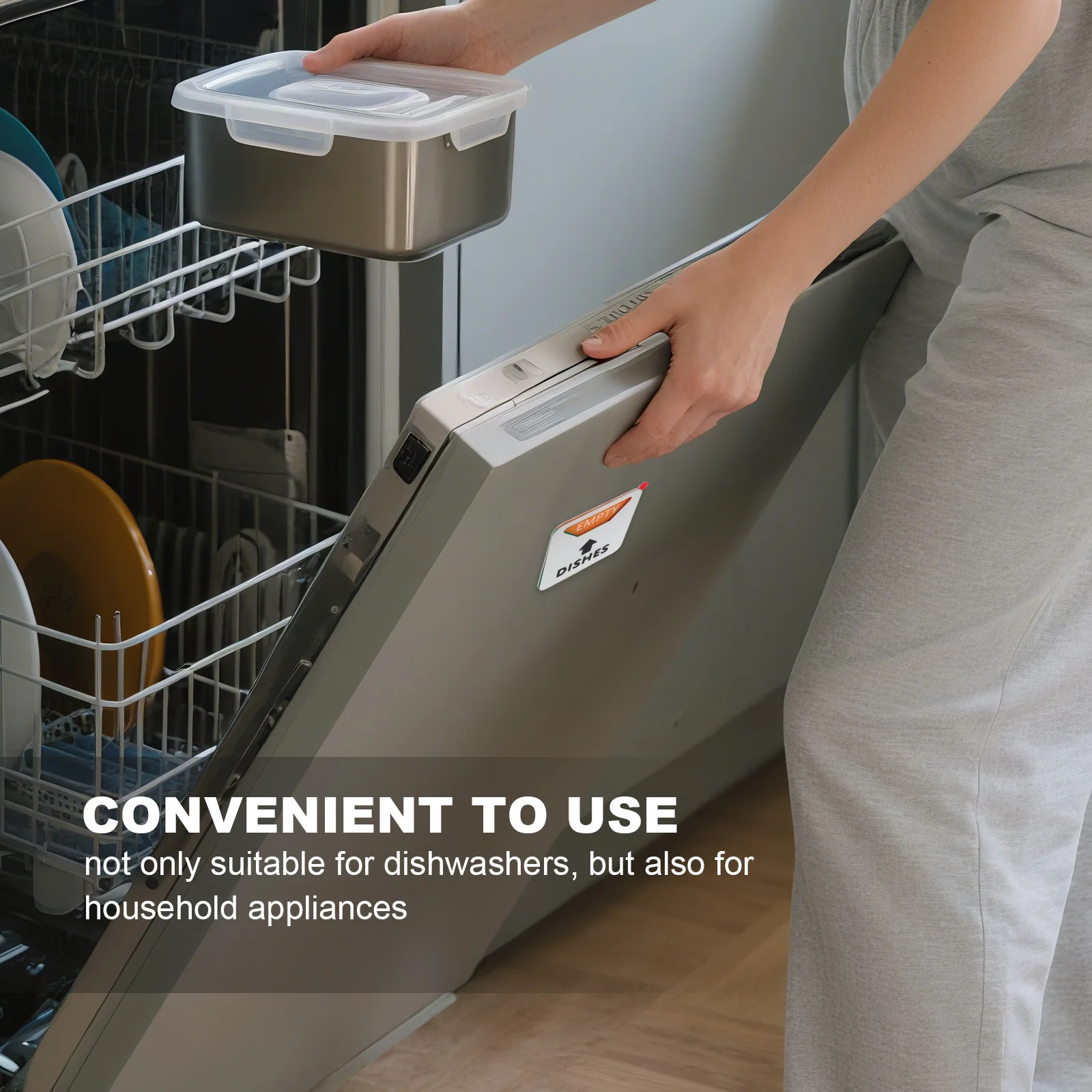 علامة غسالة الأطباق المغناطيسية، مؤشر الحالة النظيفة أو القذرة، مناسب لمعظم الموديلات، علامة حالة التنظيف لتوفير المياه للمطبخ #2