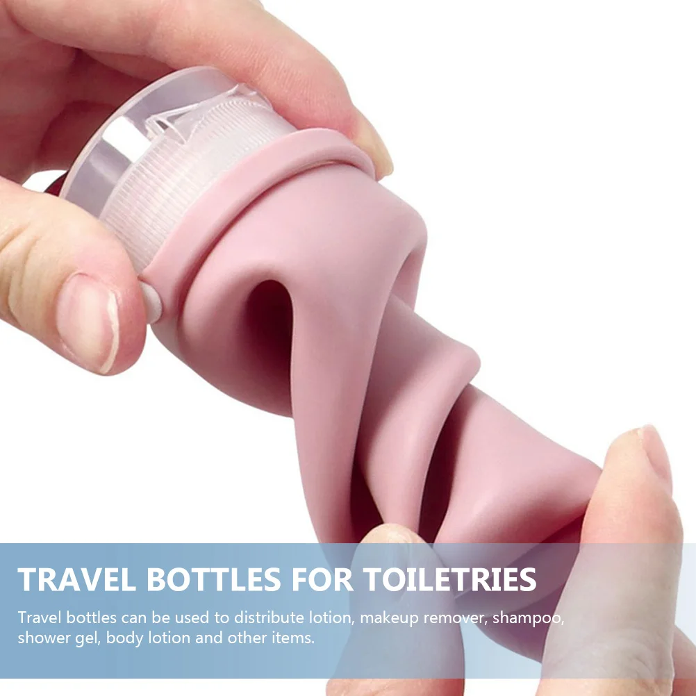 

3pcs Silicone Travel Bottles Leak Proof Refillable Toiletry Containers Shampoo Lotion Body Wash Squeeze Bottles For Travel
