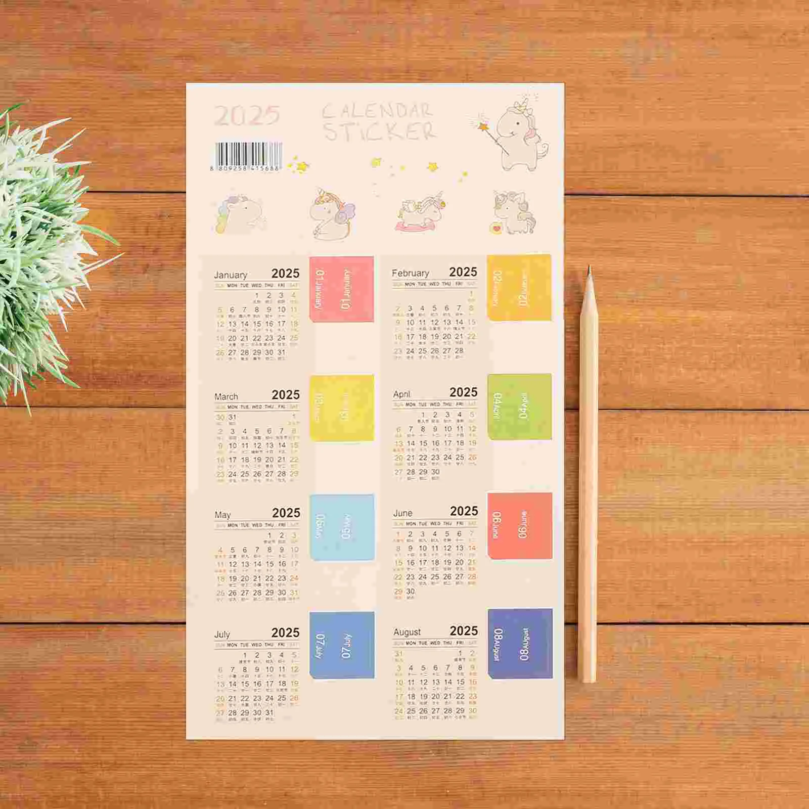 6 set stiker perencana tahunan stiker kalender buku tab bulan buku jadwal rumah tangga