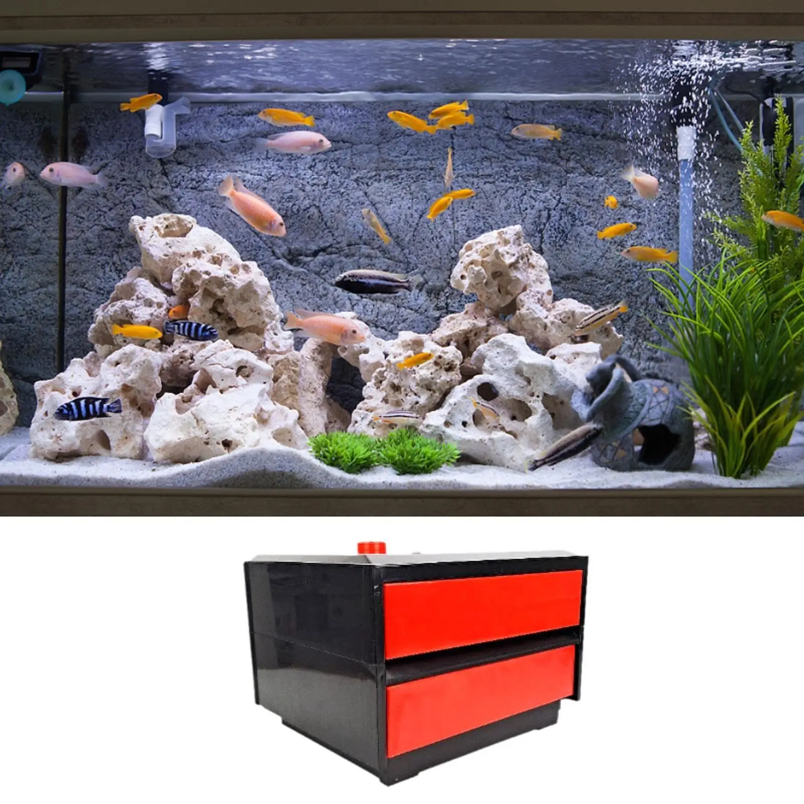 Aquarium Filter Case Drawer Design Filtration Device External Water Purifier Drip Water Flow Box Wet Dry Separation Box