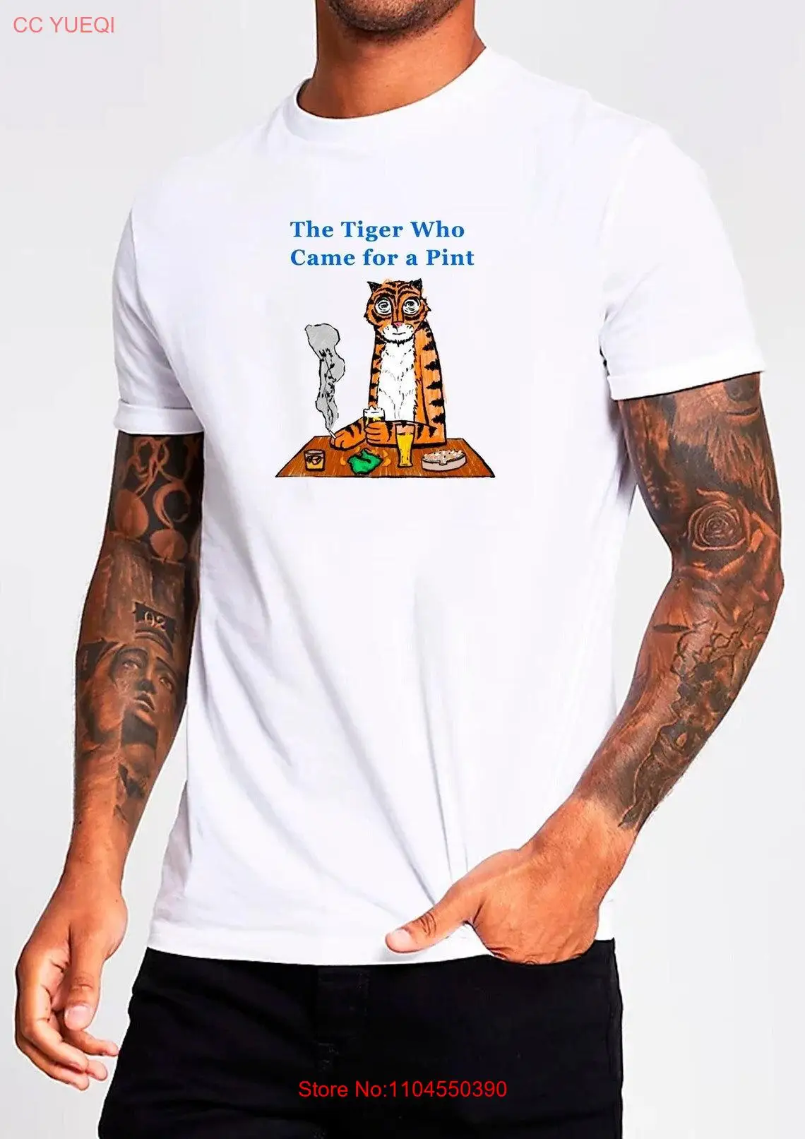 The Tiger Who Came For A Pint T Shirt Uneek Sean Lock Comedian Comedy Alcohol Beer Fun Novelty Parody