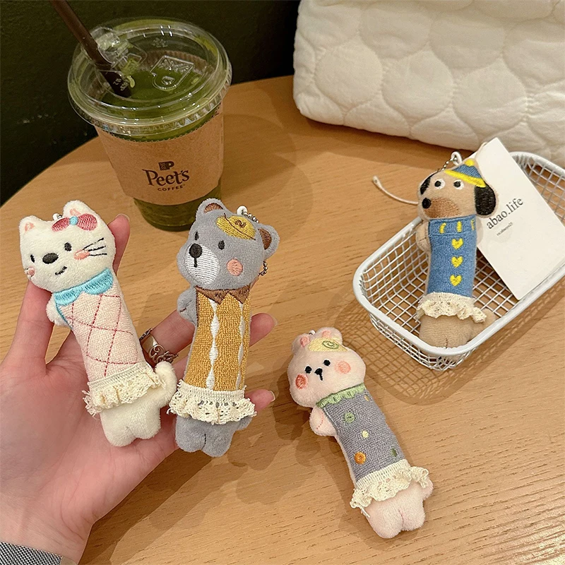 Creative Cartoon Dancing Small Animal Cute Plush Doll Pendant Backpack Hangings Decoration