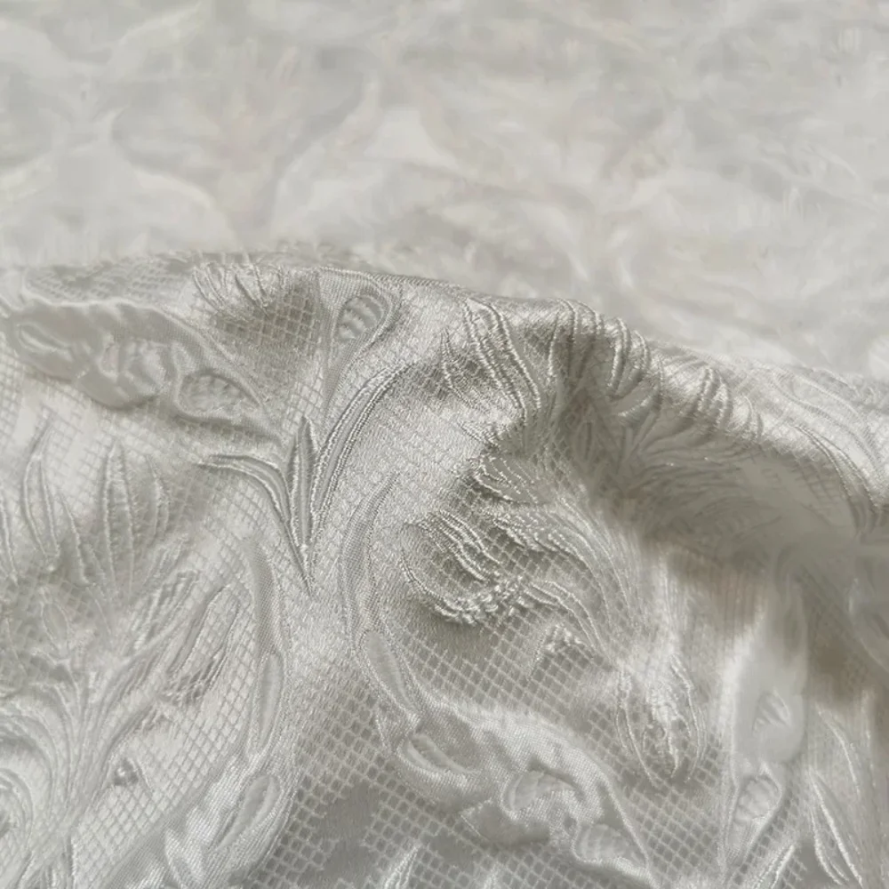 

Парчовая жаккардовая ткань, весна-осень, однотонное черно-белое платье в темную полоску, ветровка, костюм, одежда, дизайн ткани, шить, оптовая продажа