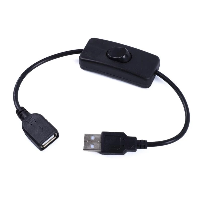 with ON/OFF Switch USB Cable Extension Toggle Adapter for USB Lamp USB Fan 