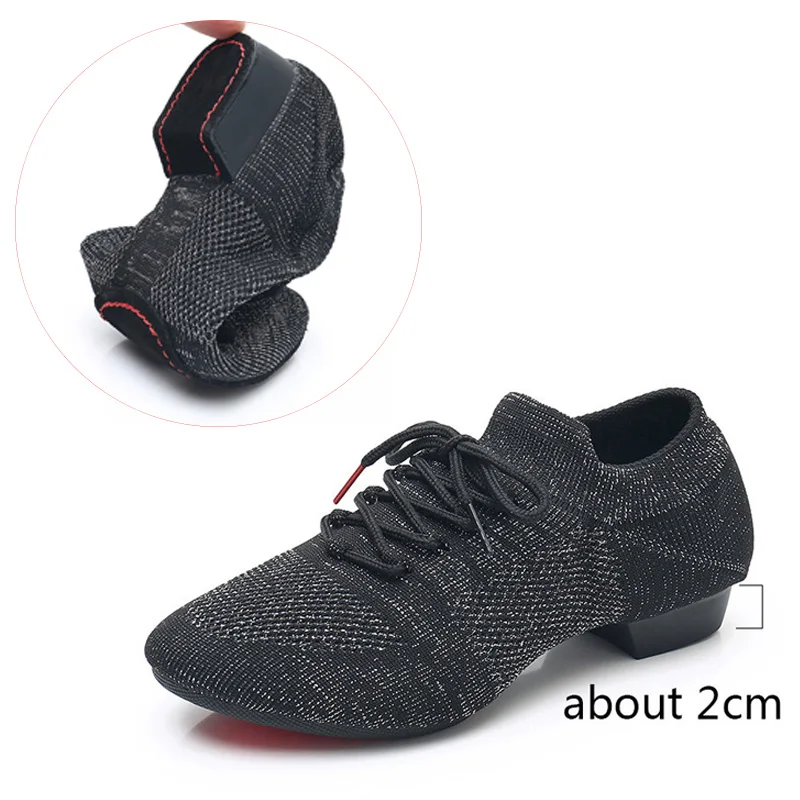 Women's dance training shoes professional teacher Latin dance shoes Indoor Outdoor square jazz ballroom dance shoes women