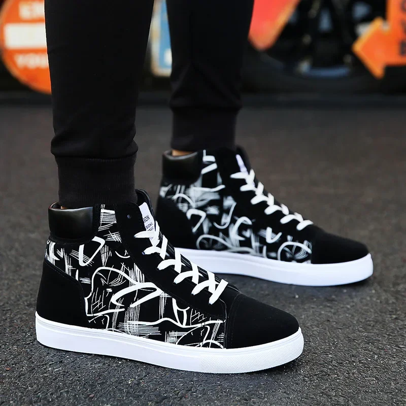 Fashion breathable lightweight High Top Canvas Shoes for man Male Sneakers Outdoor Casual Vulcanized Shoes Zapatillas Hombre