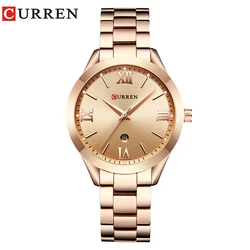 Curren relógio feminino relógios senhoras 9007 aço pulseira relógios feminino relogio feminino montre femme