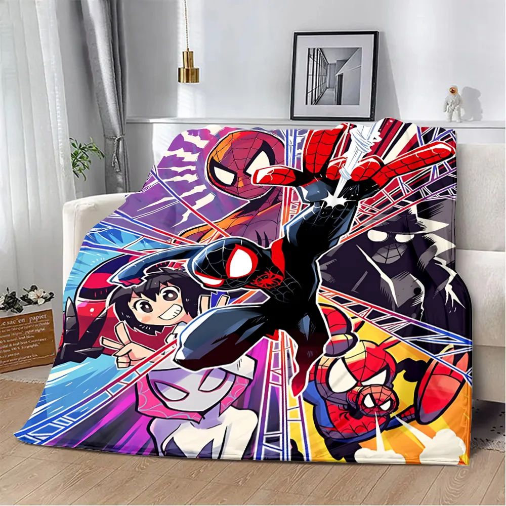 MARVEL Anime S-Spider Man Printed Blanket Picnic Blankets Warm Blanket Soft and Comfortable Blanket Home Travel Birthday Gift