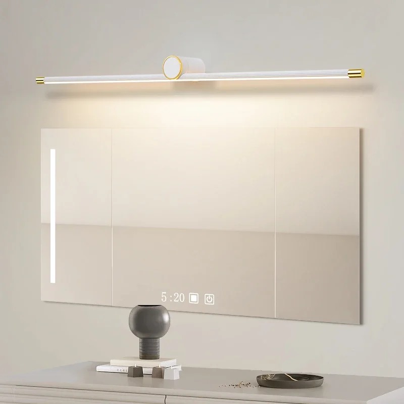 Lampada da parete lunga LED Specchio da bagno Luce frontale Divano Camera da letto Luce per trucco Sfondo creativo Lampada da parete Apparecchio di illuminazione per interni