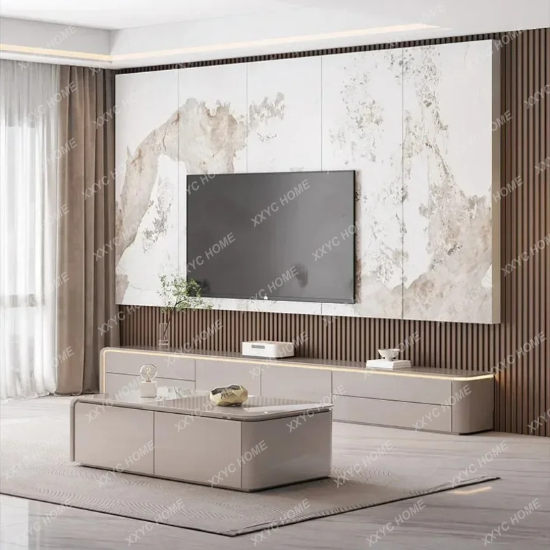 XXModern Floor Tv Stand Light Color Low High Gloss Tv Stand Cabinet Entertainment  House Accessories