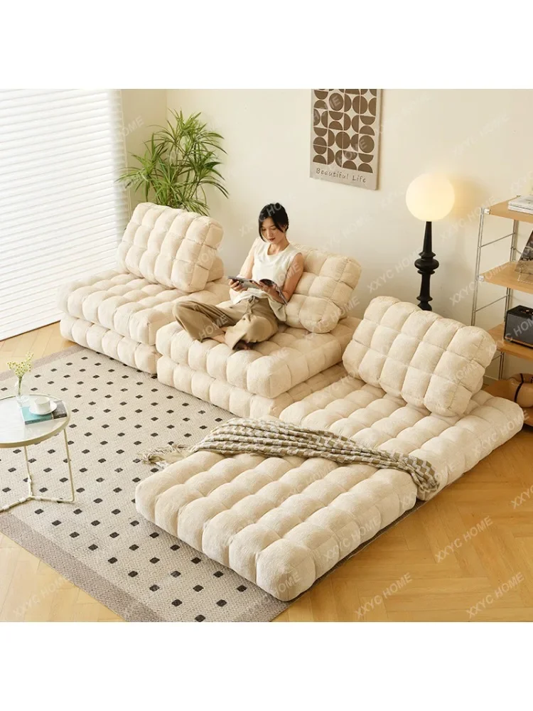 Lazy Sofa Tatami Single Living Room Combination Square Module Tofu Block Fabric Sofa home furniture  muebles de la sala