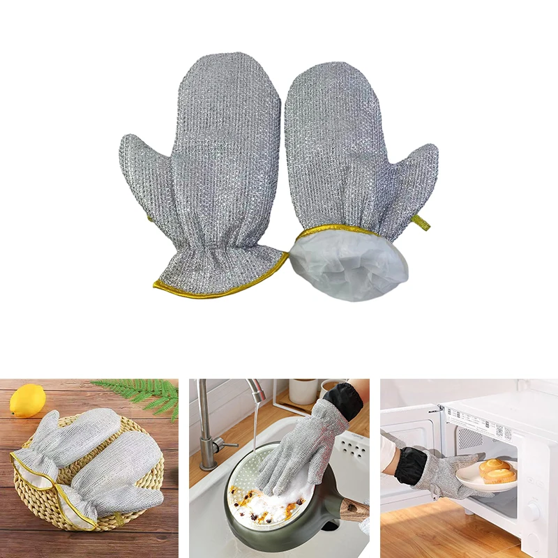 Dish Scrubber Gloves Multipurpose Dish Cloths Gloves For Dishwashing Reusable Dishwashing Cleaning Gloves Clean Tool Scrub