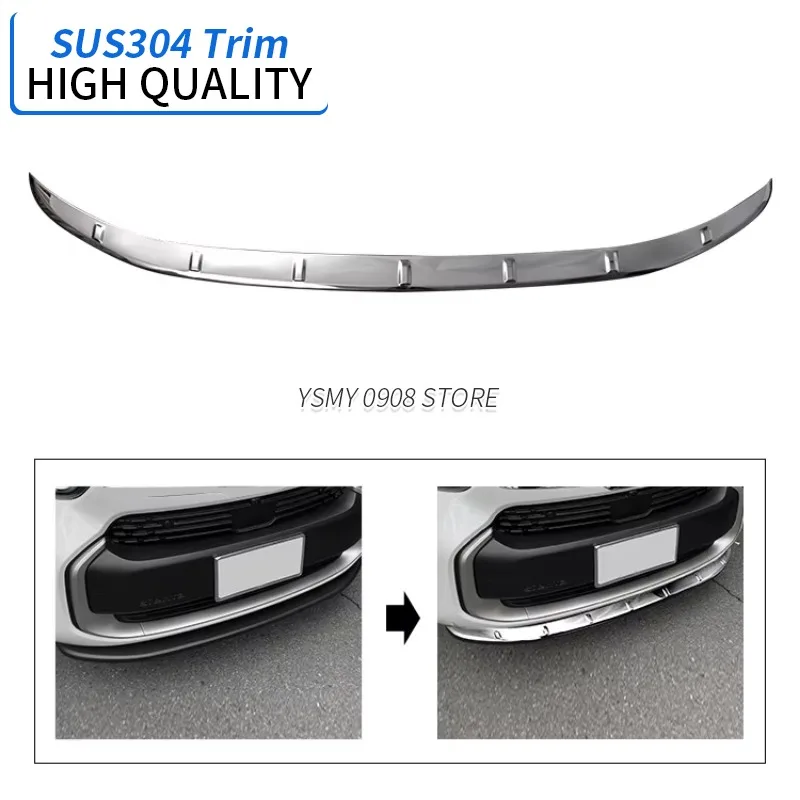 1Pcs Car Front Bumper Lower Lip Cover Trim Molding for Toyota Sienta 10 2023 Chrome Styling Stainless Steel Exterior Accessories