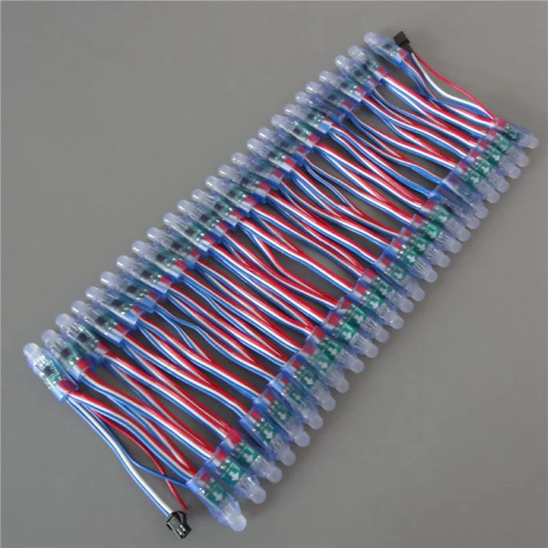 

LICE-250Pcs WS2811 LED Pixel Light String Advertising Pouring Waterproof Full Color Perforated Light 12Mm DC 5V