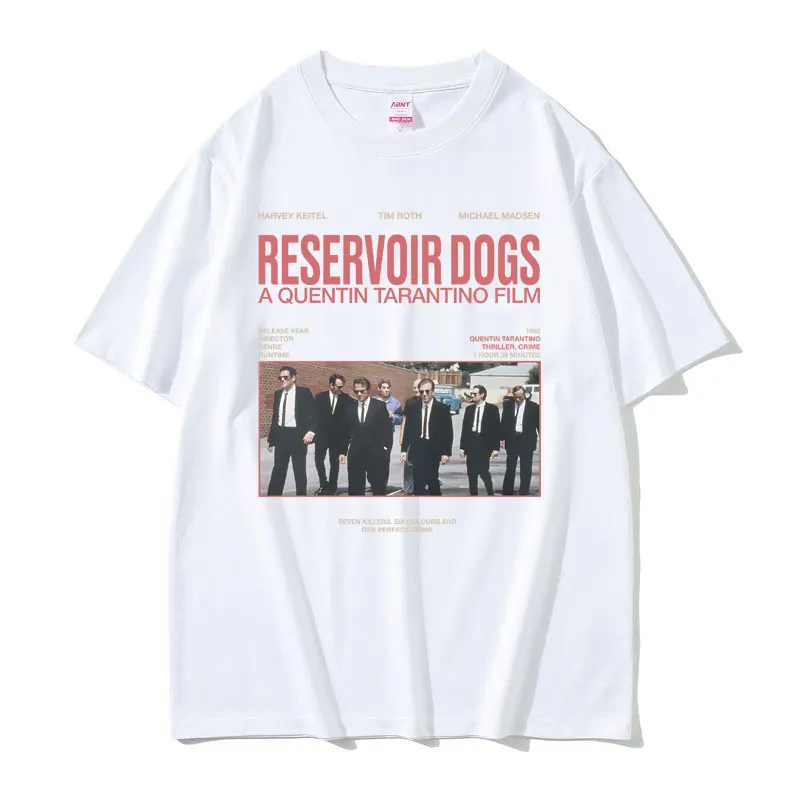 Famous Director Quentin Tarantino Movie Reservoir Dogs Graphic Print Tshirt Men Women Classic 90s Vintage Crime Thriller T-shirt