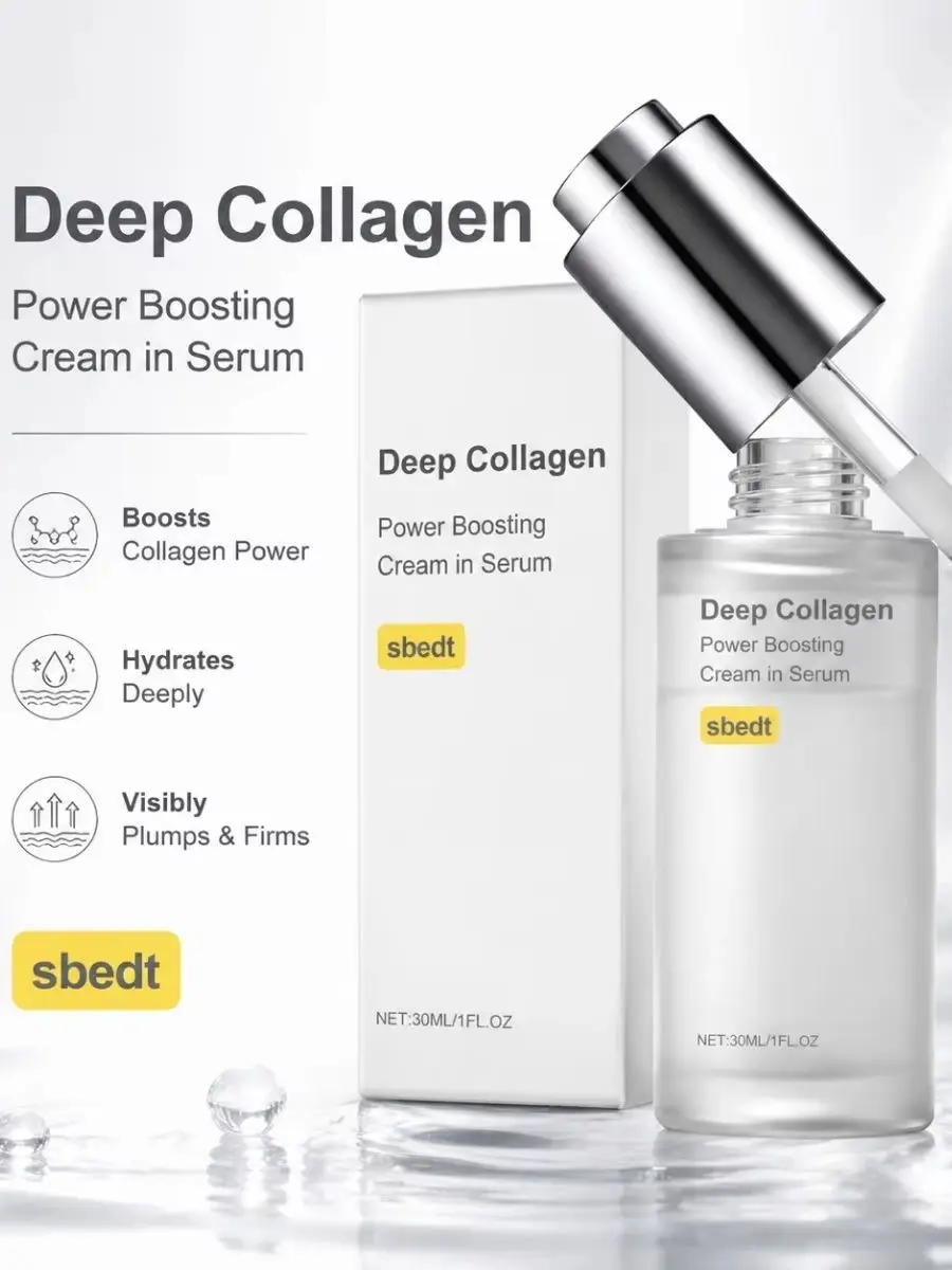 Tiefenwirksames Kollagen-Power-Boosting-Serum zur Hydratisierung und Feuchtigkeitspflege Verbessert die Hautelastizität Glättet Feine Linien Tägliche Gesichtspflege