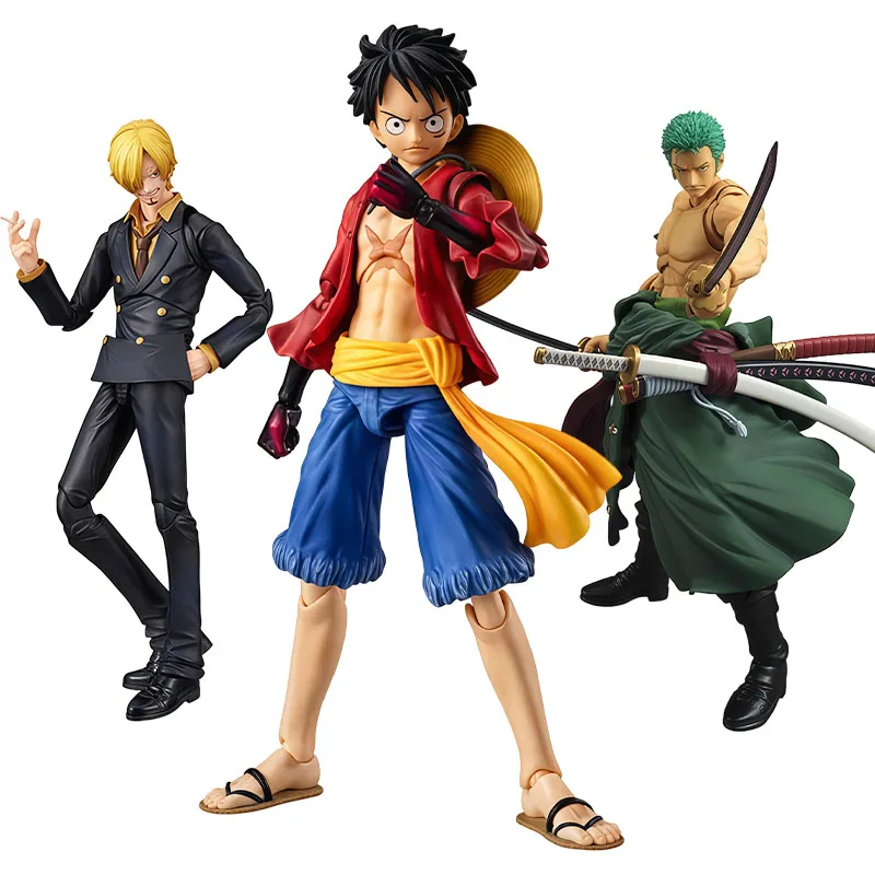 MegaHouse Original Variable Action Heroes Sanji Monkey D Luffy Roronoa Zoro Anime Action Figures Toys for Boys Christmas Gift